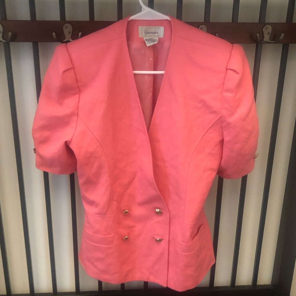 Vintage salmon colored blazer